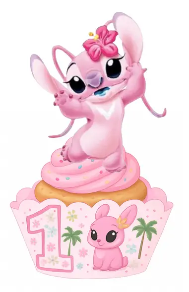 Feeling Cute cupcake toppers Lilo & stitch