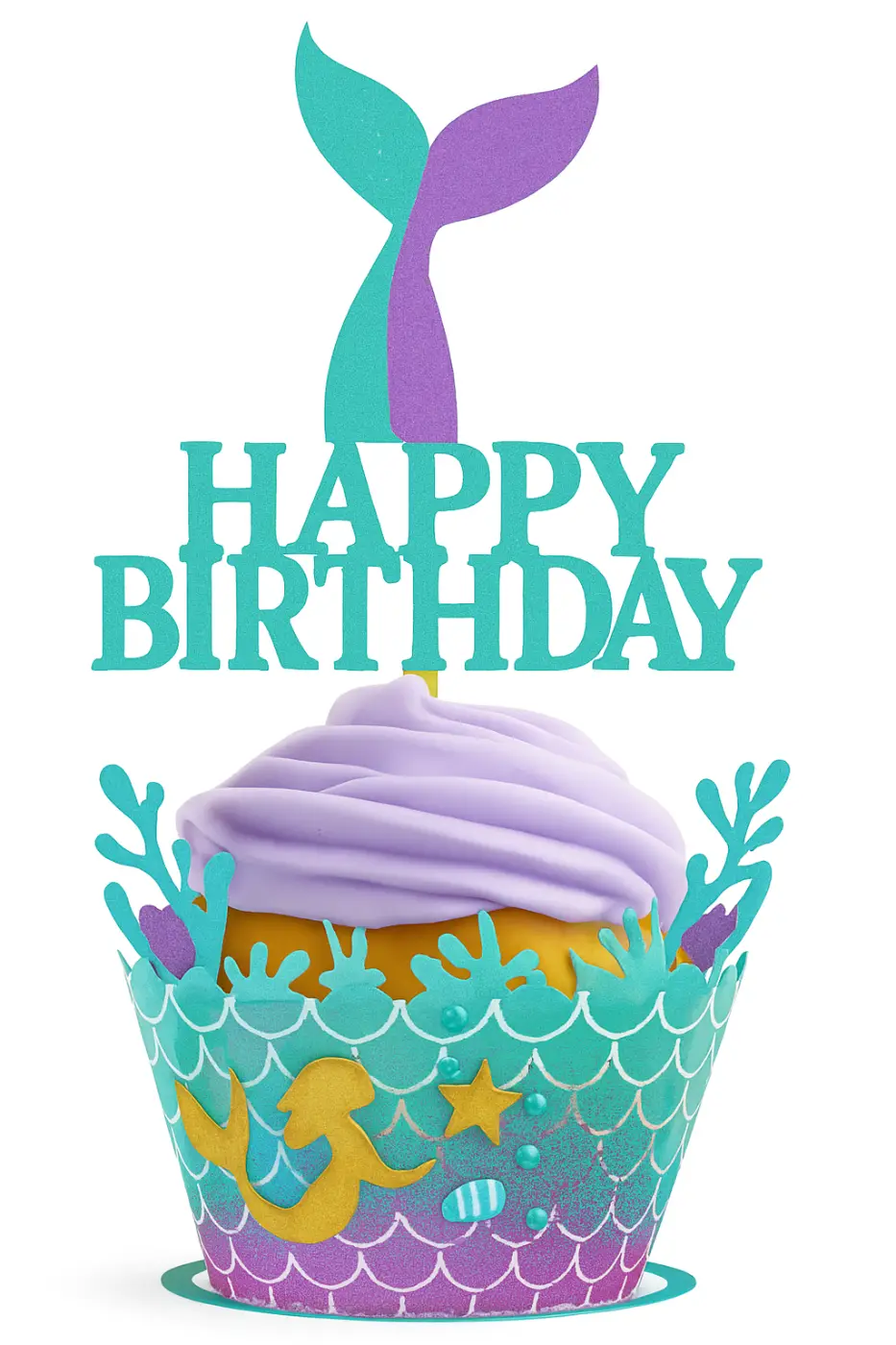 Magical Mermaid Cupcake toppers